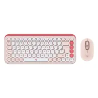 Logitech POP Icon Combo tastaturi Mouse inclus Universală Bluetooth QWERTY US Internațional Roz, Alb