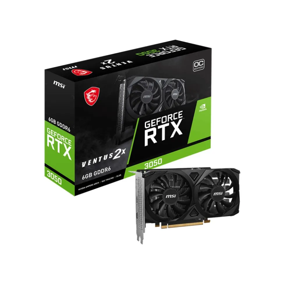 MSI VENTUS GeForce RTX 3050 2X E 6G OC NVIDIA 6 Giga Bites GDDR6