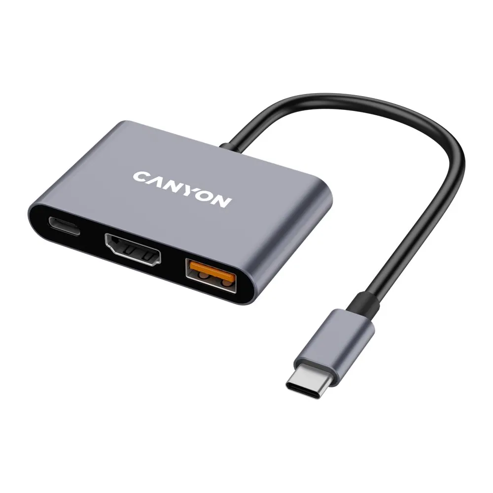 Canyon hub ds-4 3in1 usb-c grey
