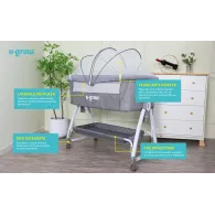 Patut 2 in 1 co-sleeper cu functie de leagan u-grow