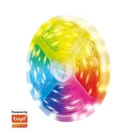 Banda LED RGBW inteligenta LogiLink, Wi-Fi, lumina alba si colorata, autoadeziva, compatibil TUYA/Amazon Alexa/Google Home, 5m