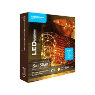 Ghirlanda luminoasa decorativa Modee C1010, 50 LED-uri, 0.5W, alb cald, 5m