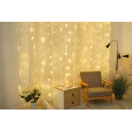 Ghirlanda luminoasa decorativa Modee C3006, 300 LED-uri, 3.6W, 3x3 m, alb cald, tip perdea