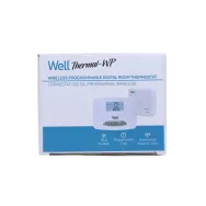 Termostat electronic Well, programabil, wireless, afisaj digital, alb