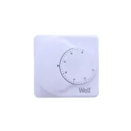 Termostat mecanic cu fir Well, alb
