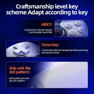 Controller Wireless Techsuit(BSP-D9), pentru telefon, tablete, Nintendo Switch/PS3/PS4, Bluetooth V5.2, 400mAh, alb