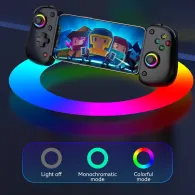 Controller Wireless Techsuit (BSP-D8 Pro) pentru telefon, tablete (Android, iOS, PS4), Bluetooth, RGB Lights, 400mAh, negru