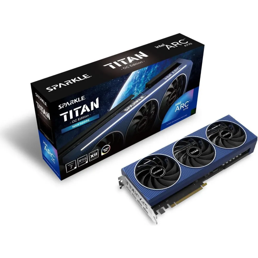 Placa video sparkle intel arc a770 titan oc edition 16gb