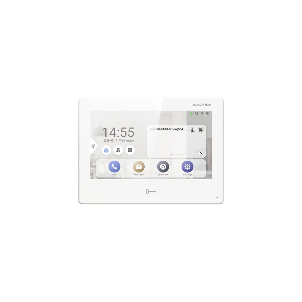 Post interior videointerfon 7 inchi cu android hikvision ds-kh9310-wte1 (b)wifi
