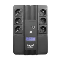 Ups tsy power 600va/360w lcd line interactive 6 x