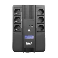 Ups tsy power 600va/360w lcd line interactive 6 x