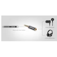 Ugreen 20502 adaptor mufă cablu 2.5 mm 3.5 mm Negru
