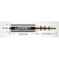 Ugreen 20502 adaptor mufă cablu 2.5 mm 3.5 mm Negru