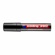 Marker permanent Edding 390, corp plastic, varf retezat 4-12 mm, negru