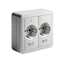 Vimar priza modulara telefon dubla distributie 2xrj11 alb