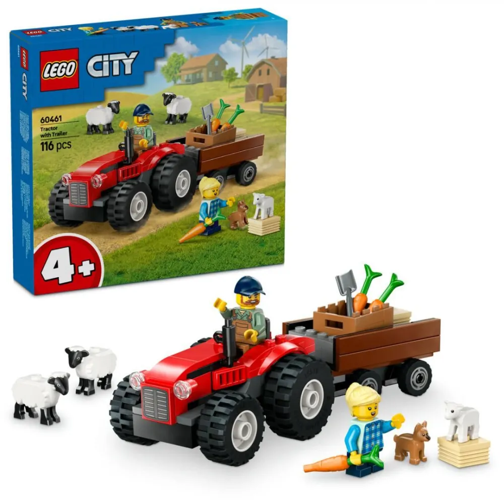 Tractor rosu cu remorca si oilego 60461