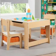 Set masuta si 2 scaune  lemn natur u-grow