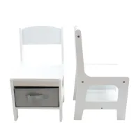 Set masuta si 2 scaune  alb mdf u-grow