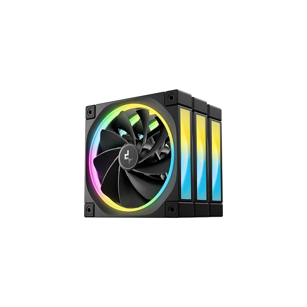 DeepCool FL12R-3 IN 1 Carcasă calculator Ventilator 12 cm Negru 3 buc.