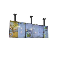 Meniu board cu 6 display-uri portret lg 49 si prindere de tavan vogel`s