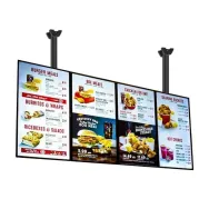 Meniu board cu 4 display-uri portret lg 49 si prindere de tavan vogel`s