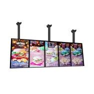 Meniu board cu 5 display-uri portret lg 49 si prindere de tavan vogel`s