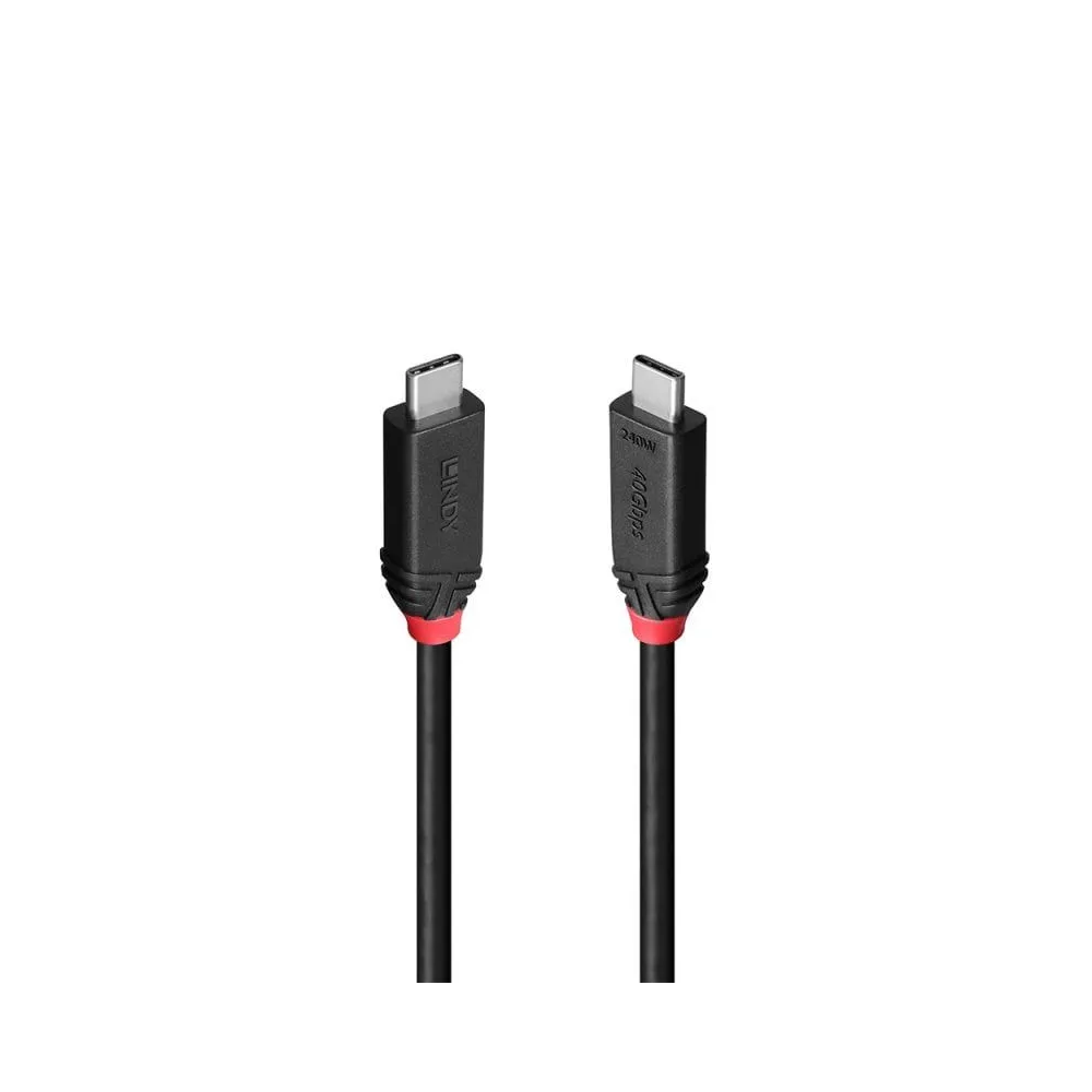 Lindy 37002 cabluri USB USB4 Gen 3x2 2 m USB C Negru