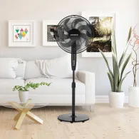 Ventilator cu picior heinner hsf-m750d-bk 7 palete timer: 7h control