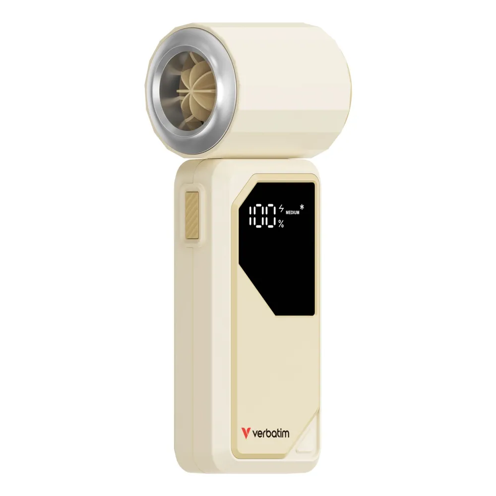 Verbatim Cool 'n' Go AirJet Argint, Alb Ventilator de mână