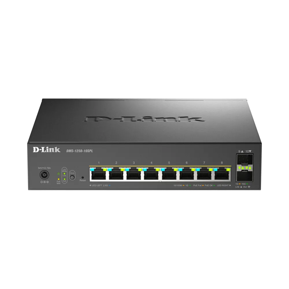 D-Link 10-Port Multi-Gigabit Smart Managed PoE Gestionate