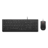Lenovo Essential Wired Combo Black US Euro tastaturi Mouse inclus Universală USB Negru