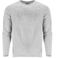 Tricou bumbac subtire cu maneca lunga / gri - s