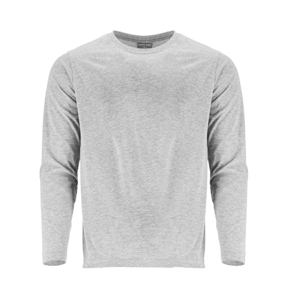 Tricou bumbac subtire cu maneca lunga / gri - s