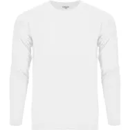 Tricou bumbac subtire cu maneca lunga / alb - xl