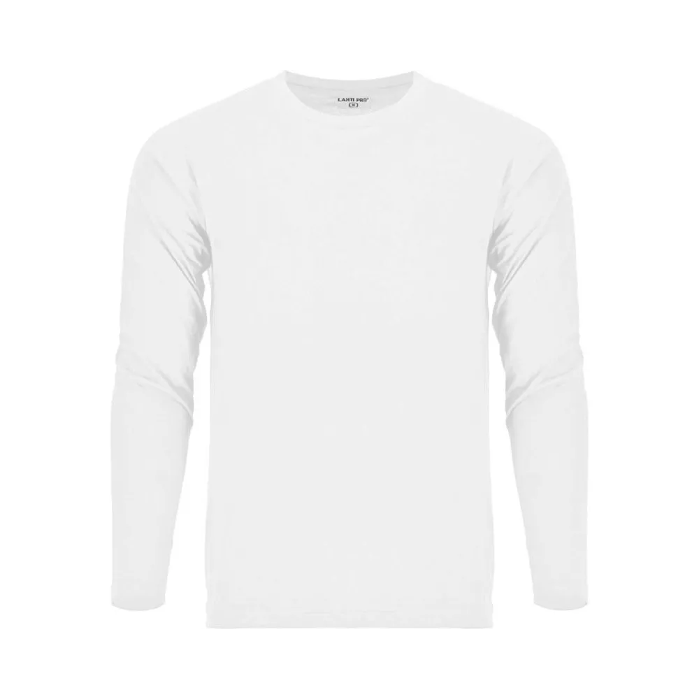 Tricou bumbac subtire cu maneca lunga / alb - m