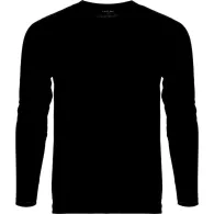 Tricou bumbac subtire cu maneca lunga / negru - 3x