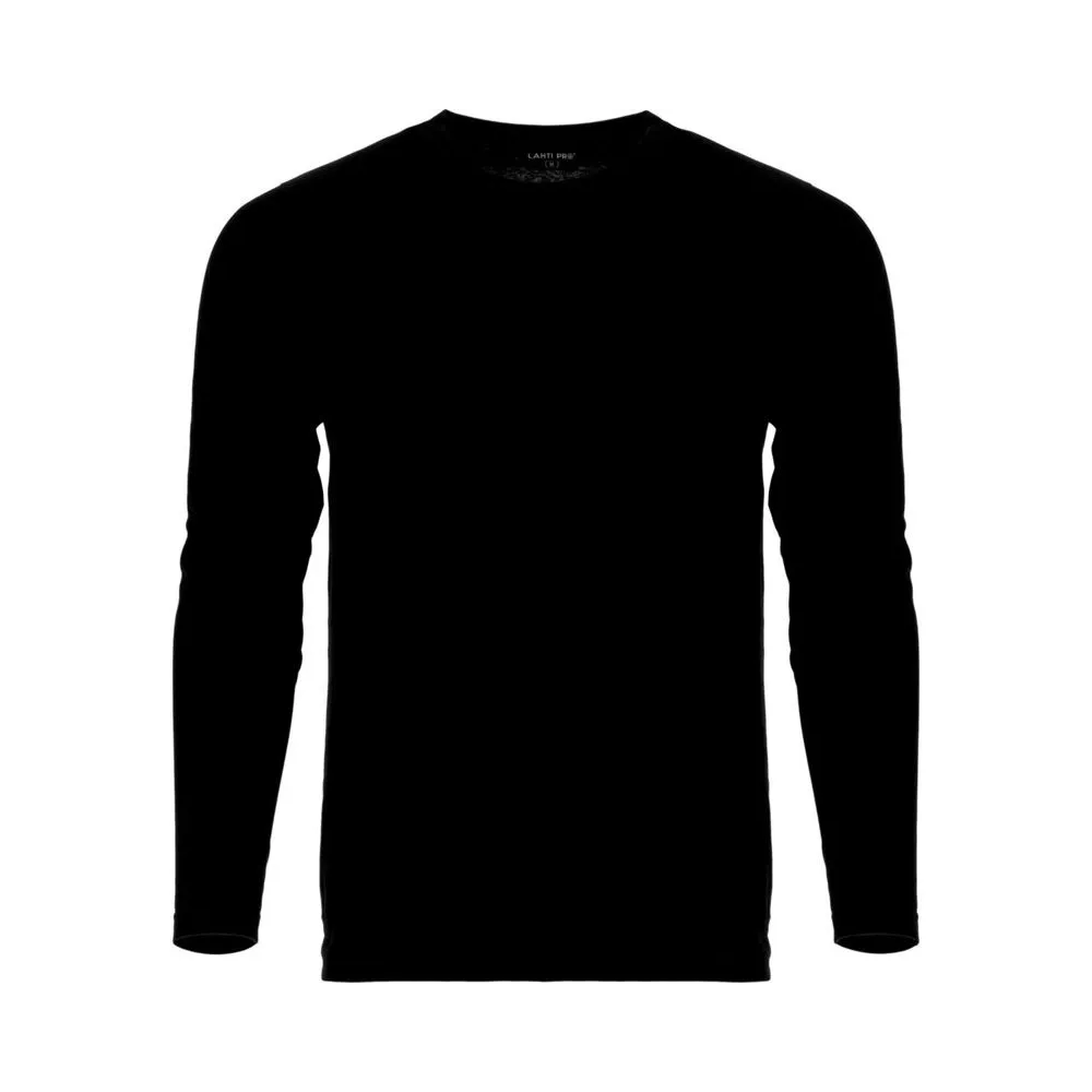 Tricou bumbac subtire cu maneca lunga / negru - 2x