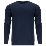 Tricou bumbac subtire cu maneca lunga / bleumarin