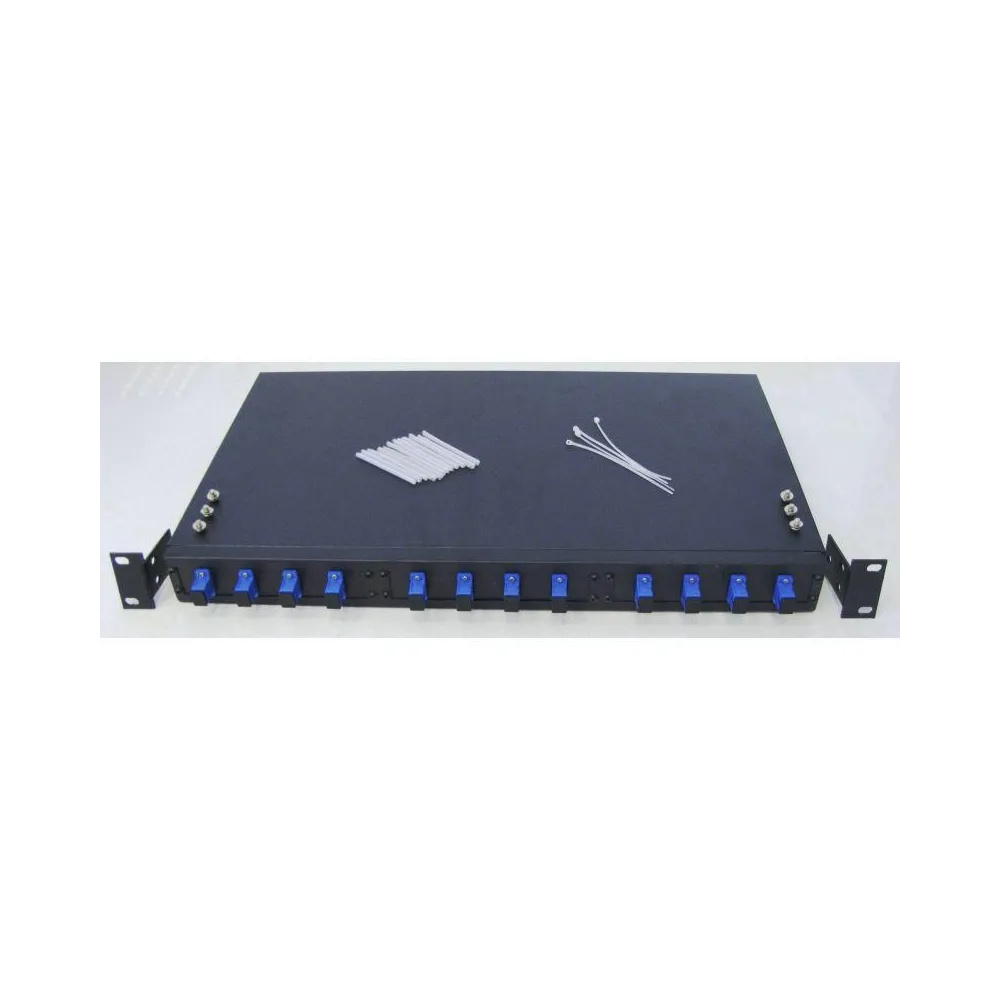 Patch panel optic odf 19/1u echipat frontal cu 12 adaptori