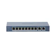 Switch poe hikvision ds-3e0310hp-e(c): 8 × 10/100 mbps poe port2