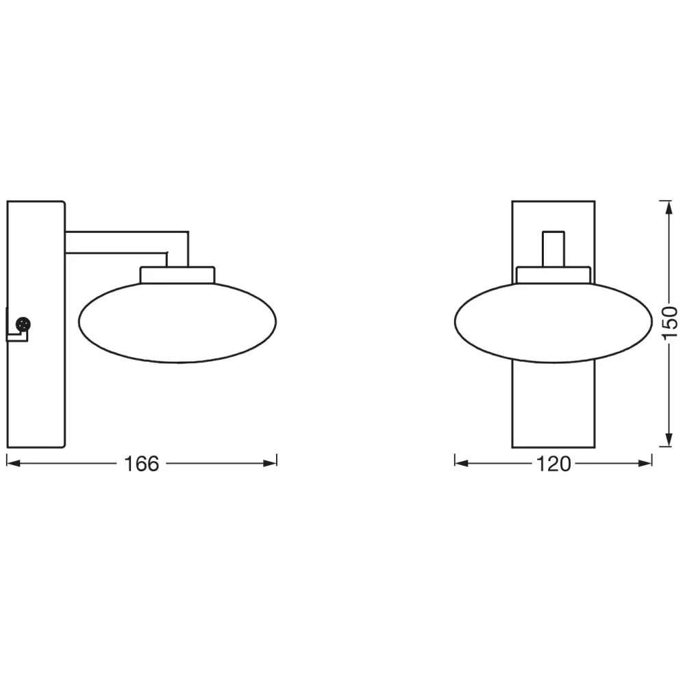 Aplica led inteligenta pentru baie ledvance smart+ wifi orbis elypse