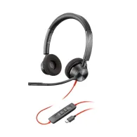 Poly Căști USB-C Blackwire 3320 stereo Microsoft Teams Certified + adaptor USB-C/A