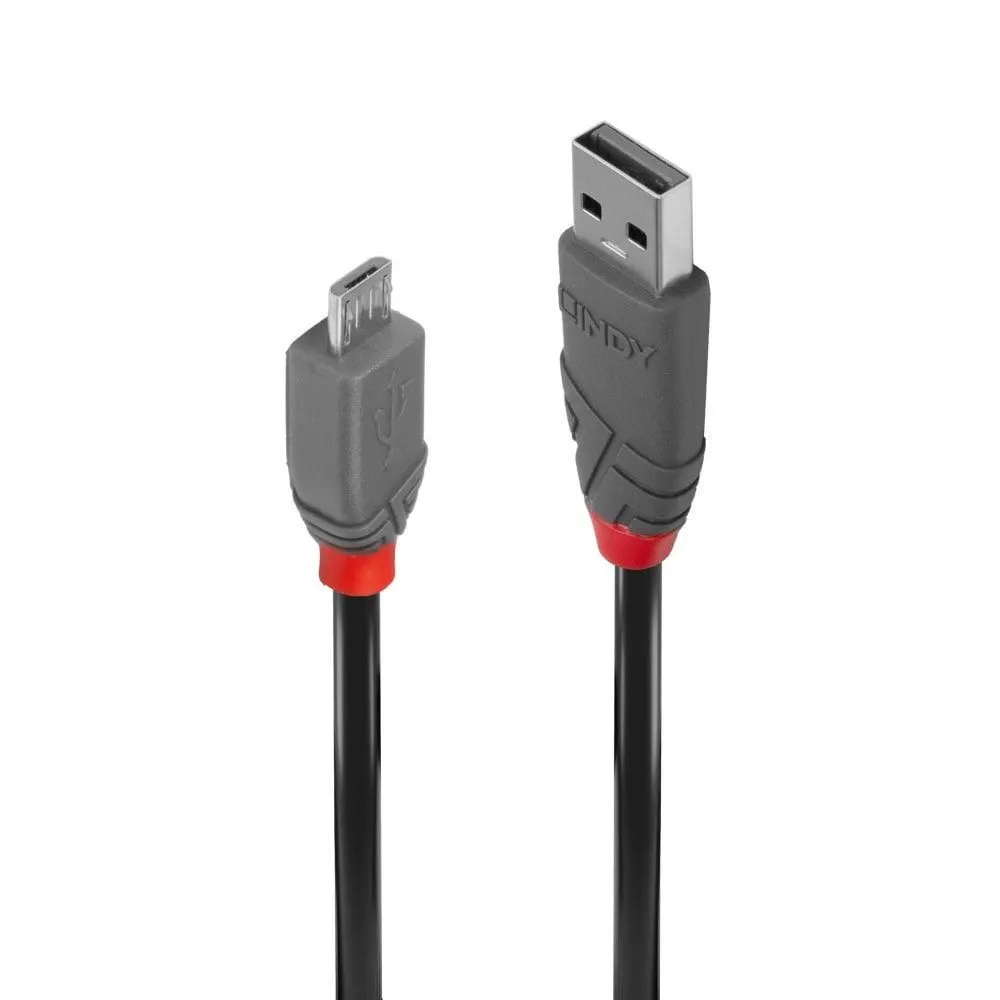Cablu lindy 1m usb 2.0 type a - microusb anthra