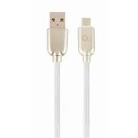 Gembird cc-usb2r-ammbm-1m-w gembird premium rubber micro-usb charging and data cable