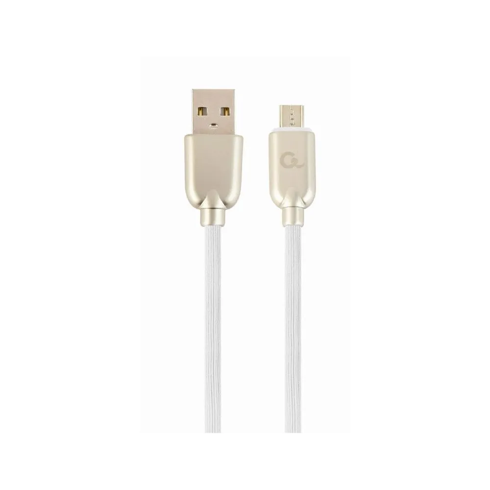 Gembird cc-usb2r-ammbm-1m-w gembird premium rubber micro-usb charging and data cable