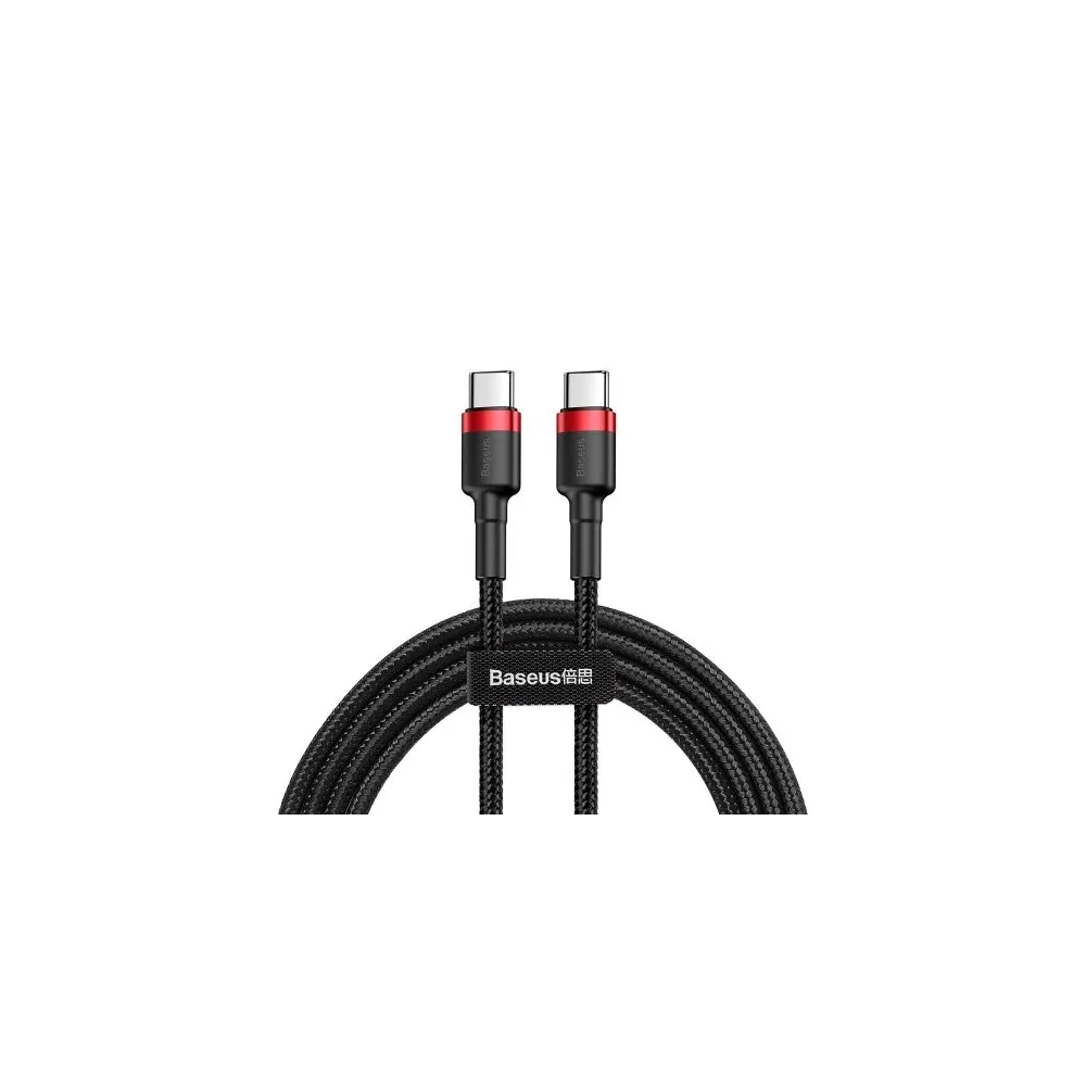 Cablu alimentare si date baseus cafule fast charging data cable pt. smartphone usb type-c la usb type-c 3a / 60w 2m rosu + ne