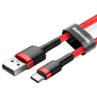 Cablu alimentare si date baseus cafule fast charging data cable pt. smartphone usb la usb type-c 3a 1m rosu catklf-b09 (timbr