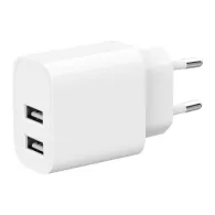 Gembird 2-port universal usb charger 2.4a white