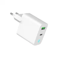 Gembird 2-port 20w usb fast charger led white