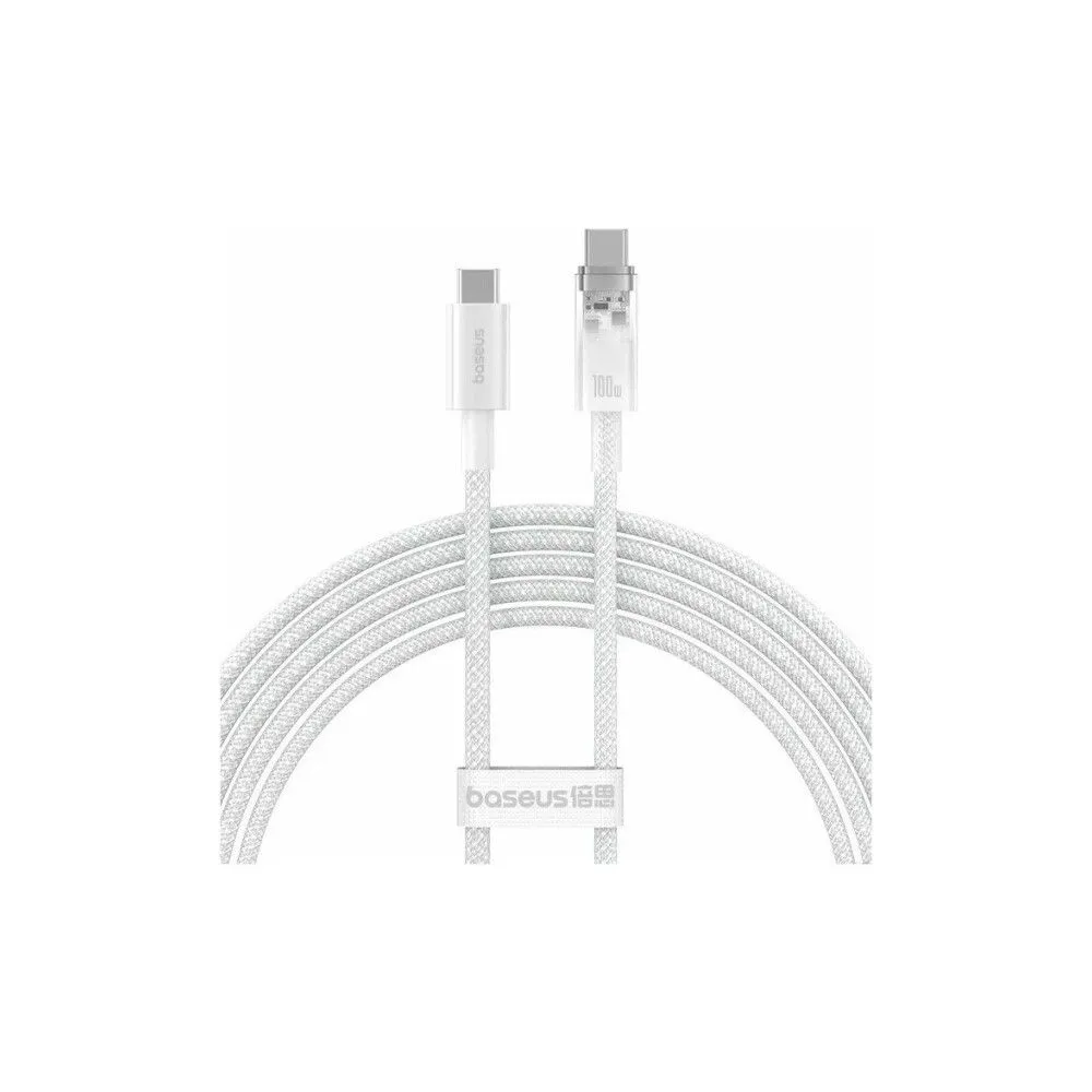 Cablu alimentare si date baseus explorer smart temperature control fast charging data cable pt. smartphone usb type-c (t) la